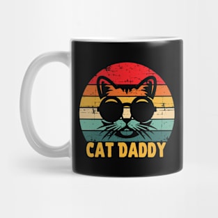 Vintage Cat Daddy Father's Day Funny Cat Lover Mug